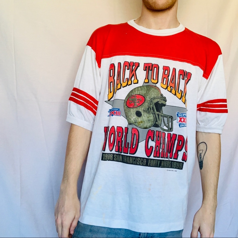 Vintage 1989 Super-Bowl Champions Tee Shirt - Picture 1 of 4